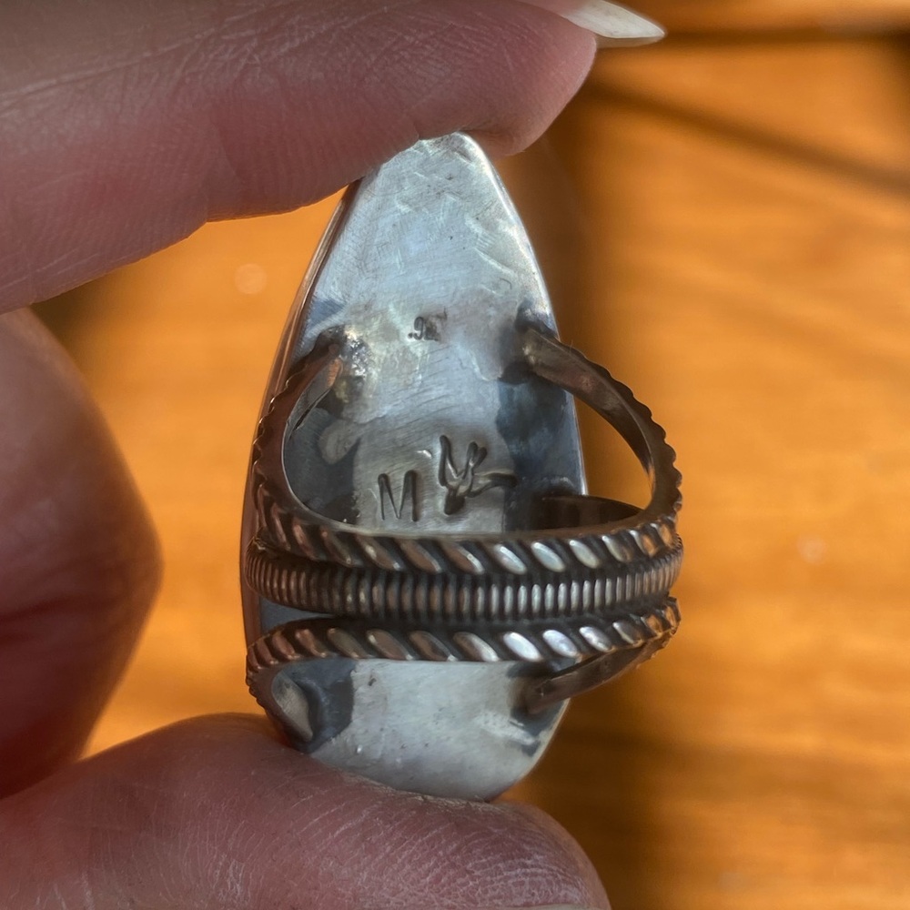 Arizona Chrysocolla Sterling Ring - Picture 10 of 10